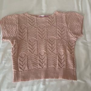 Pink woven top